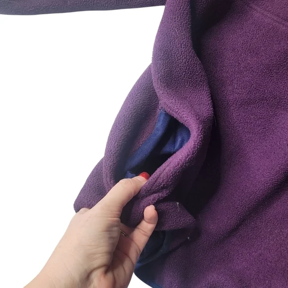 Ll Bean Cozy Purple hapf Zip Up Fleece Relaxed Fit Size 3X - Picture 3 of 4